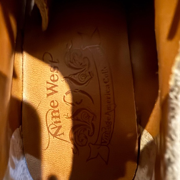 Nine West Vintage America Collection Suede Wedge Ankle Boots Taupe Lace Up 9.5 - Picture 10 of 10